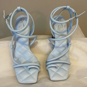 Sam Edelman blue ankle strap leather sandals